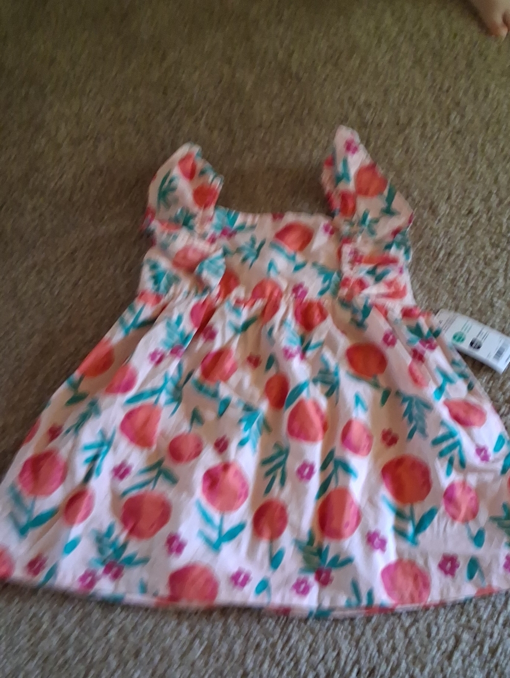 Carter's 2T Toddler Girl Pink Peach & Teal Floral Sundress